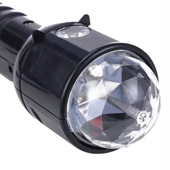 360 degree spinning LED color Party lights handheld portable batt flashlight NEW - Picture 7 of 8